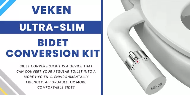 Veken Ultra-Slim Bidet Conversion Kit for toilet