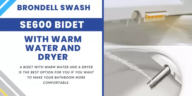 Brondell Swash SE600 Bidet with warm Water and Dryer Toilet Seat