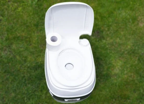 Composting toilet outside