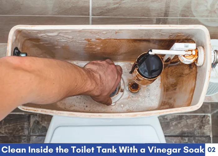 Clean Inside the Toilet Tank With a Vinegar Soak