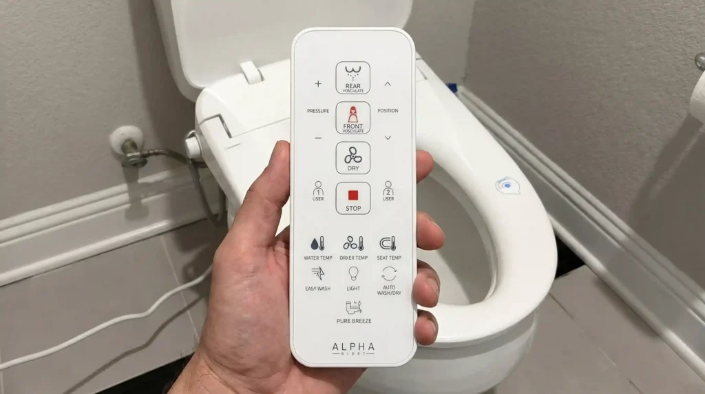 ALPHA UX Pearl Bidet Toilet Seat Remote
